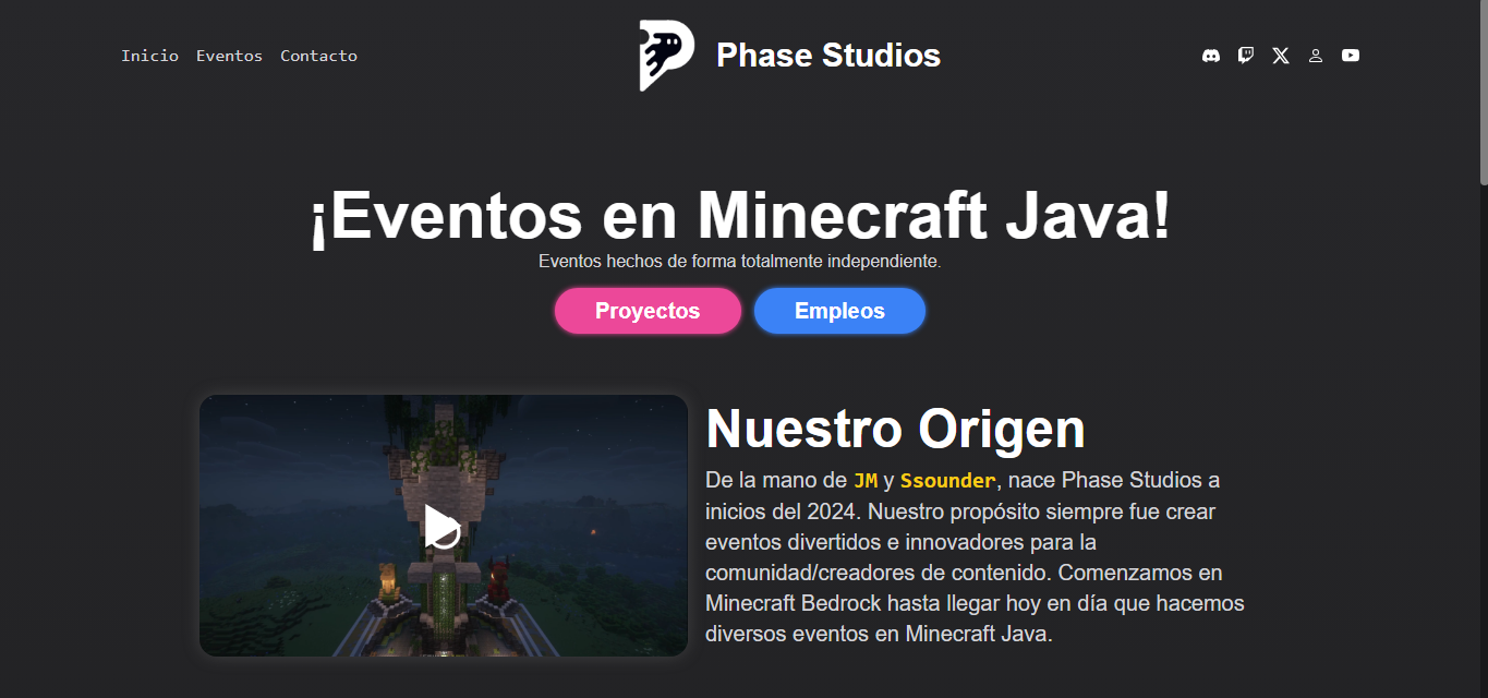 Phase Studios - Un estudio de eventos en Minecraft